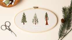 Thread Painting: Embroider Evergreen Trees