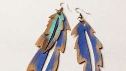 Cricut Crafts: Make Wood Veneer Feather Earrings