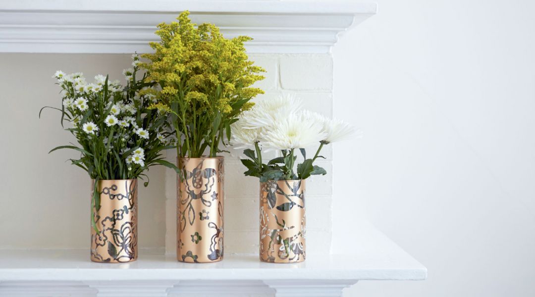 Cricut Crafts: Make Stenciled Vases