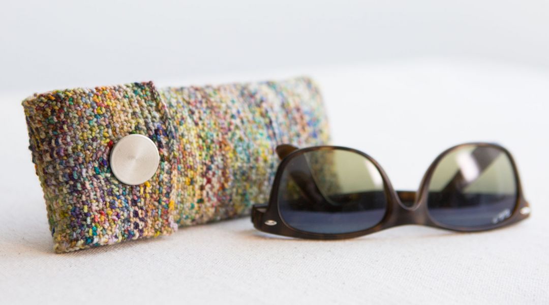 Knit a Linen Stitch Glasses Case