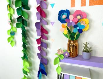 Mister Larrie's Craft Camp Felt Banner and Flowers