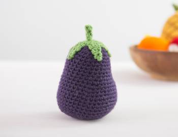 Crocheted Eggplant