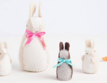 Hand Sew Springtime Bunny and Carrot Softies