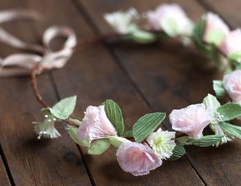 Paper Wedding Crafts: Create a Floral Head Wreath