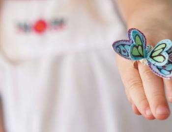 Kids Cricut Crafts: Watercolor Butterfly Rings