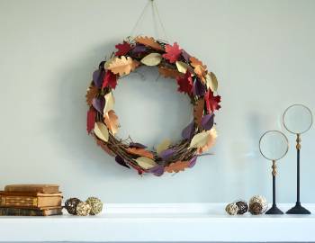 Cricut Crafts: DIY Fall Leaves Wreath
