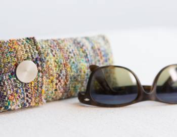 Knit a Linen Stitch Glasses Case