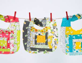 Quilted Jelly Roll Baby Bibs